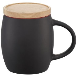 Tazza in ceramica Heart con coperchio in legno da 400 ml Acacias