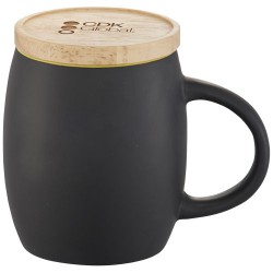 Tazza in ceramica Heart con coperchio in legno da 400 ml Acacias