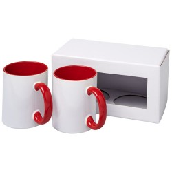 Set regalo di due tazze con stampa a sublimazione Ceramic dogalina