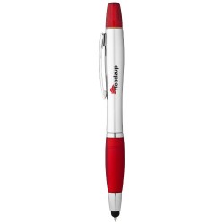 Penna a sfera con stylus ed evidenziatore Nash Akkelien