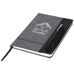 Blocco note formato A5 con costa in eco pelle Heathered alduino