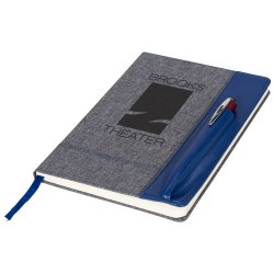 Blocco note formato A5 con costa in eco pelle Heathered alduino