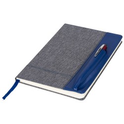 Blocco note formato A5 con costa in eco pelle Heathered alduino