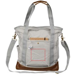 Shopper in canvas di cotone con cerniera Harper annella