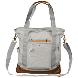 Shopper in canvas di cotone con cerniera Harper annella