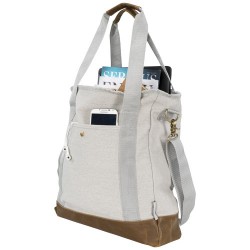 Shopper in canvas di cotone con cerniera Harper annella