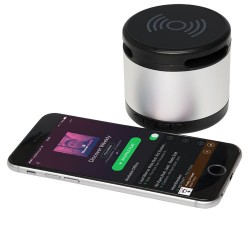 Altoparlante Jones metal Bluetooth® con stazione di ricarica wireless amantina