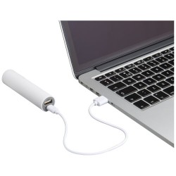 Power bank Jinn da 2200 mAh e finitura in gomma argenzia