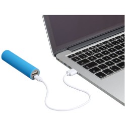 Power bank Jinn da 2200 mAh e finitura in gomma argenzia