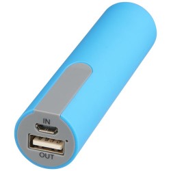 Power bank Jinn da 2200 mAh e finitura in gomma argenzia