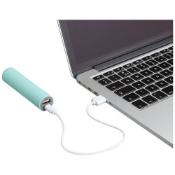 Power bank Jinn da 2200 mAh e finitura in gomma argenzia