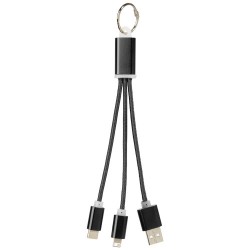 Cavo di ricarica 3 in 1 Metal con clip argio