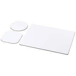 Set Brite-Mat® 1 con tappetino per mouse e sottobicchieri Arngunnur