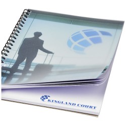 Notebook A5 spiralato Desk-Mate® con copertina in PP aster