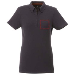 Polo button-down Atkinson a manica corta da donna ausilia