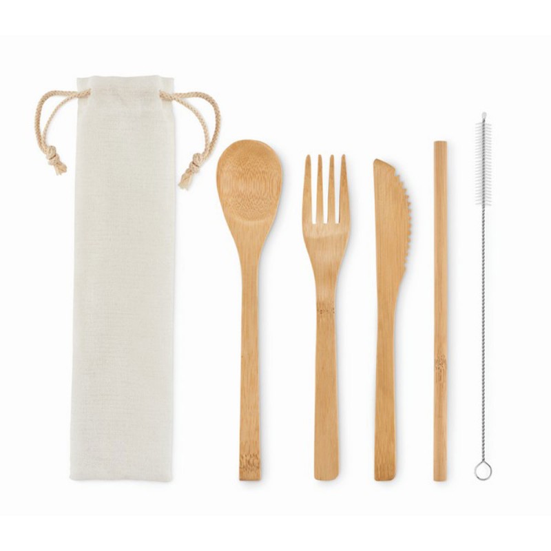 Set posate in bamboo SETSTRAW edilberto