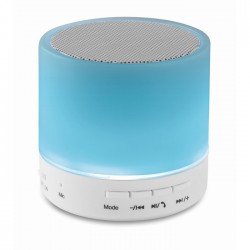 Speaker wireless con LED ROUND WHITE Bibiane