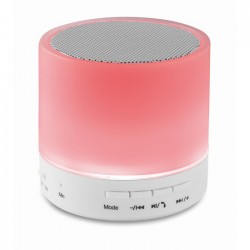 Speaker wireless con LED ROUND WHITE Bibiane