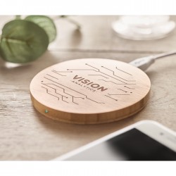 Caricatore wireless in bamboo RUNDO bonneanne