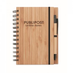 Notebook in bamboo con penna BAMBLOC Bonnie