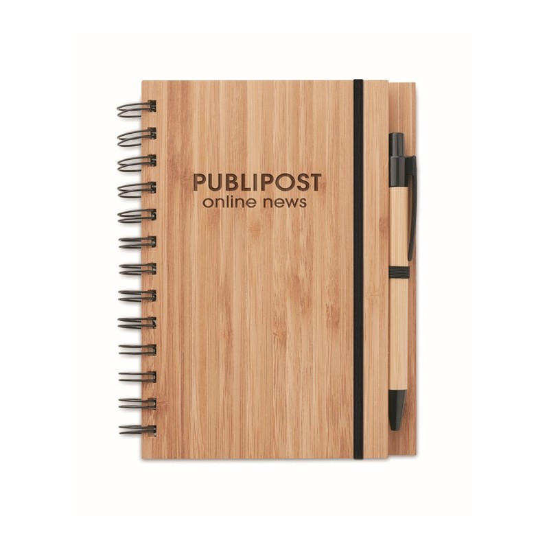 Notebook in bamboo con penna BAMBLOC Bonnie