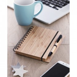 Notebook in bamboo con penna BAMBLOC Bonnie