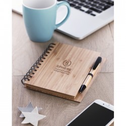 Notebook in bamboo con penna BAMBLOC Bonnie