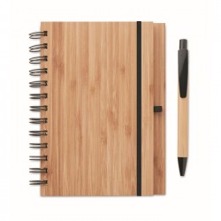 Notebook in bamboo con penna BAMBLOC Bonnie