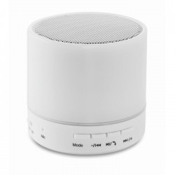 Speaker wireless con LED ROUND WHITE Bibiane