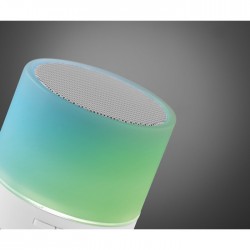 Speaker wireless con LED ROUND WHITE Bibiane