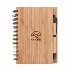 Notebook in bamboo con penna BAMBLOC Bonnie