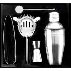 Set cocktail 5 accessori, in acciaio inox eufelia