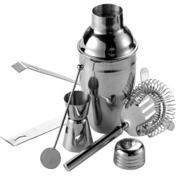 Set cocktail 5 accessori, in acciaio inox eufelia