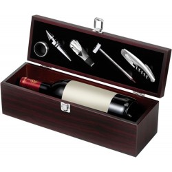 Set vino, 5 accessori, in acciaio inox fabio