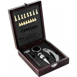 Set vino, 4 accessori, in acciaio inox fabriana