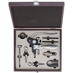 Set da vino, 9 accessori in acciaio inox fidalmina