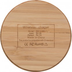 Caricabatterie wireless in bamboo filiberto