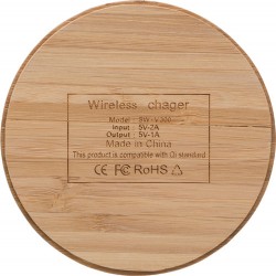 Caricabatterie wireless in bamboo filiberto