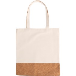 Shopping bag in cotone con base in sughero filicetta