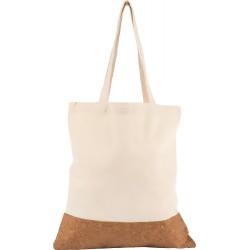 Shopping bag in cotone con base in sughero filicetta