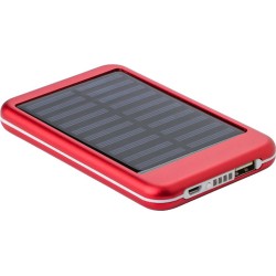 Power Bank solare in alluminio, capacità 4.000 mAh firmano