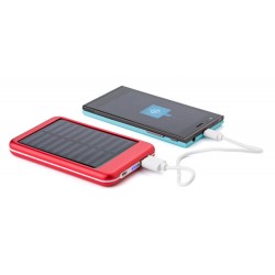 Power Bank solare in alluminio, capacità 4.000 mAh firmano