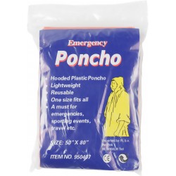 Poncho d'emergenza in PE flamiano