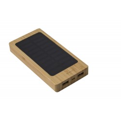 Power Bank solare in bamboo Flip