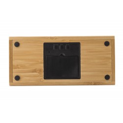 Caricabatterie wireless in bamboo con orologio Flo