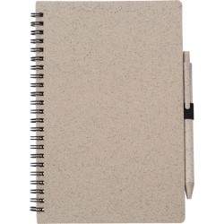 Notebook in fibra di grano con penna floredana