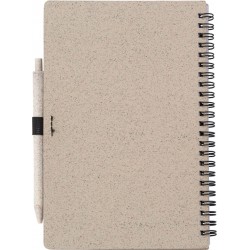 Notebook in fibra di grano con penna floredana