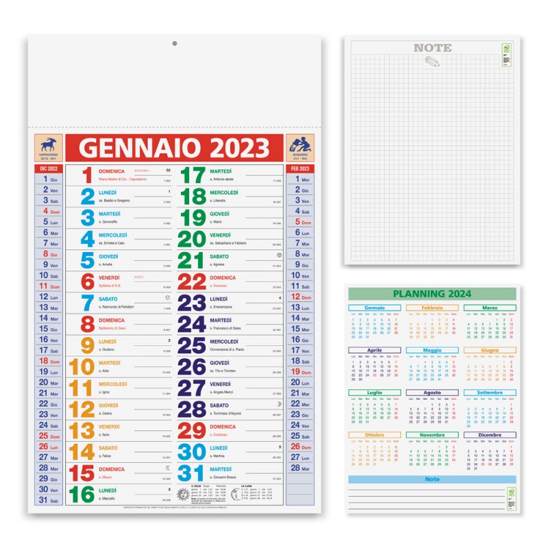 CALENDARIO OLANDESE MULTICOLOR Duekoue