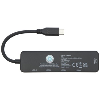 Adattatore multimediale USB 2.0-3.0 con porta HDMI in plastica riciclata certificata RCS Loop Gadget.it