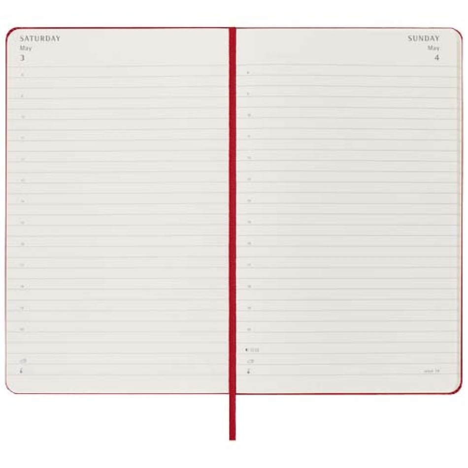 Agenda giornaliera 12 mesi con copertina rigida Moleskine Gadget.it